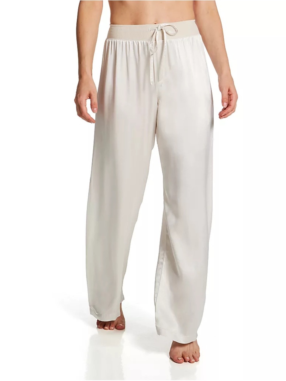 Easy Drawstring Wide-Leg Pants in Cream